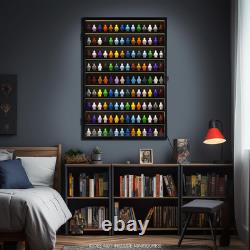 Minifigure Collectors Showcase with LED Light, Miniature Display Case, Building