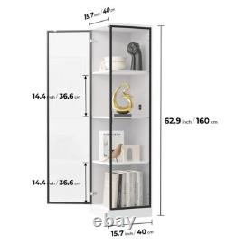 Minifigures Corner Display Case 4 Tier White LED Figure Diecast Car Toy Cabinet Minifigures Corner Display Case 4 Tier White LED Figure Diecast Car Toy Cabinet