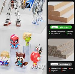 Minifigures Corner Display Case 4 Tier White LED Figure Diecast Car Toy Cabinet Minifigures Corner Display Case 4 Tier White LED Figure Diecast Car Toy Cabinet