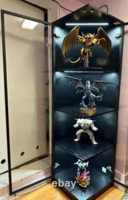 Minifigures Corner Display Case 4 Tier White LED Figure Diecast Car Toy Cabinet Minifigures Corner Display Case 4 Tier White LED Figure Diecast Car Toy Cabinet