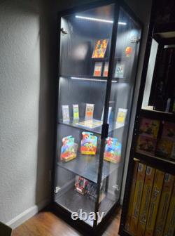 Minifigures Corner Display Case 4 Tier White LED Figure Diecast Car Toy Cabinet Minifigures Corner Display Case 4 Tier White LED Figure Diecast Car Toy Cabinet