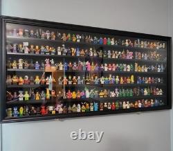 Minifigures Display Case 200 Pc Lego Figurines Wall Mount Cabinet Shadow Box