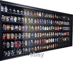 Minifigures Display Case 200 Pc Lego Figurines Wall Mount Cabinet Shadow Box
