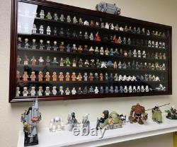 Minifigures Display Case 200 Pc Lego Figurines Wall Mount Cabinet Shadow Box