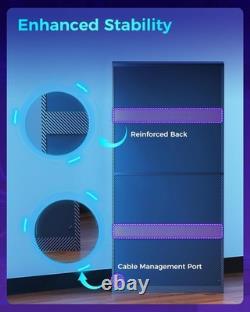 Minifigures Display Case 4 Tier LED Figure Diecast Model Car Glass White Cabinet