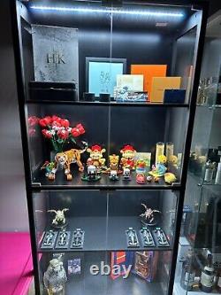 Minifigures Display Case 4 Tier LED Figure Diecast Model Car Toy Glass Cabinet