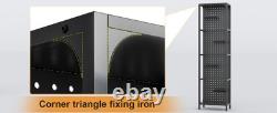 Minifigures Display Case 4 Tier Steel & Glass LED Light Figure Pegboard Cabinet