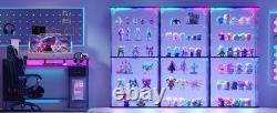 Minifigures Display Case 6 Tier 71 RGB LED Light Figure Glass Car Curio Cabinet