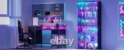 Minifigures Display Case 6 Tier 71 RGB LED Light Figure Glass Car Curio Cabinet