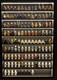 Minifigures Display Case LED Light Miniature Figure Cabinet Wood Box With Plates