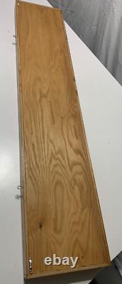 MoPac Display Case with 3 Shelves Plexiglass Doors, 59 3/4 X 12 1/4X 2 1/2