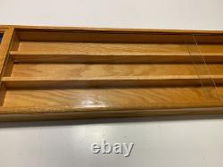 MoPac Display Case with 3 Shelves Plexiglass Doors, 59 3/4 X 12 1/4X 2 1/2