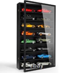 Model Car Display Case 1/24 Wall Mounted Diecast Cabinet Wooden Collection Shelf