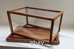 Model/Collectable Display Case Oak Wood/Acrylic Inside glass is 16x10x8