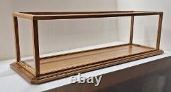 Model Display Case Oak Wood/Acrylic Glass size is 35 x9x10 inside to inside