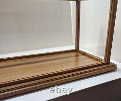 Model Display Case Oak Wood/Acrylic Glass size is 35 x9x10 inside to inside