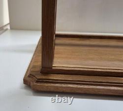 Model Display Case Oak Wood/Acrylic Glass size is 35 x9x10 inside to inside