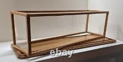 Model Display Case Oak Wood/Acrylic Glass size is 35 x9x10 inside to inside