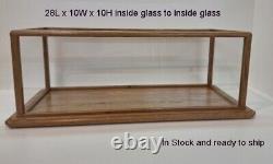 Model Display Case Wood/Acrylic Glass inside measures 28L x 10W x 10 #PP24022