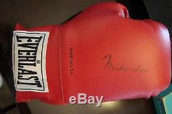 Muhammad Ali Autographed Everlast Boxing Glove with Display Case