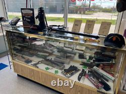 Multiple Lighted Glass Display Cases withShelves Various Sizes And Styles