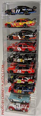 NASCAR Die cast 10 Car 124 Vertical fits RCCA Display Case
