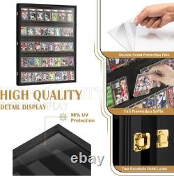 NEW 40 Card Display Case UV Protection Graded Sports Card Wall Cabinet Frame