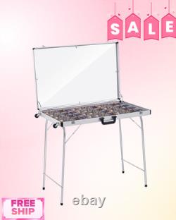 NEW Aluminum Display Case 34x22x20in Foldable Locking Card Jewelry Stand NEW Aluminum Display Case 34x22x20in Foldable Locking Card Jewelry Stand