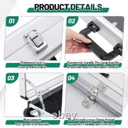 NEW Aluminum Display Case 34x22x20in Foldable Locking Card Jewelry Stand