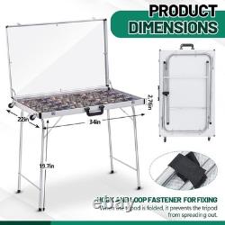 NEW Aluminum Display Case 34x22x20in Foldable Locking Card Jewelry Stand