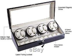 NEW Watch Winder Box Watch Display Case EXCELLENT Leather 8+9 Automatic Watches