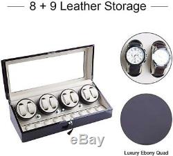 NEW Watch Winder Box Watch Display Case EXCELLENT Leather 8+9 Automatic Watches