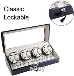 NEW Watch Winder Box Watch Display Case EXCELLENT Leather 8+9 Automatic Watches