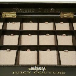 NWT RARE HTF JUICY COUTURE 18 Slot CHARMED IM SURE CHARM DISPLAY JEWELRY CASE