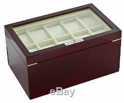 New High Quality Diplomat Cherry Wood 20 Watch Storage Box / Display Case