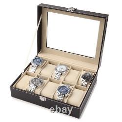 New Mechanical Man Watch Display Holder Cases Black Jewelry Gift Rectangle Boxes