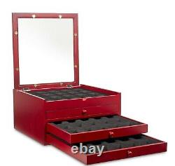 New Rosewood Zippo Lighters Chest Cabinet Display Cases Boxes holds 80 Lighters