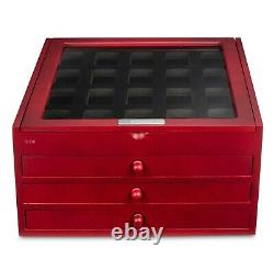 New Rosewood Zippo Lighters Chest Cabinet Display Cases Boxes holds 80 Lighters