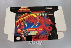 New SUPER METROID Official Display Only BOX SNES (No Game)