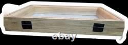 ON SALE! OAK DISPLAY CASE With Inlay 12 X 18 X 2.5 for Arrowheads & More