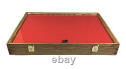 Oak Wood Display Case 18 x 24 x 3 for Arrowheads Knives Collectibles & More