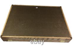 Oak Wood Display Case 18 x 24 x 3 for Arrowheads Knives Collectibles & More