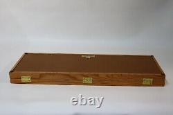 Oak Wood Display Case 9 x 25 x 2 for Arrowheads Knifes Collectibles & More