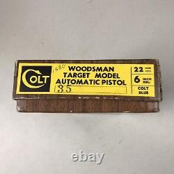 Old Vintage Colt Woodsman Box Target Model Automatic Pistol 22 Long & Manual