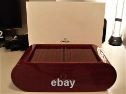 Omega Swiss Vintage Super Rare Dealer 8 Watch Mahogany Store Display Case Wt Box