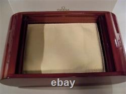 Omega Swiss Vintage Super Rare Dealer 8 Watch Mahogany Store Display Case Wt Box