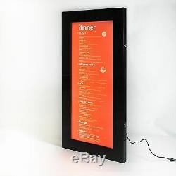 Outdoor lockable menu box display case notice board poster holder Illuminated