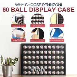PENNZONI Baseball Display Case, Acrylic Hockey Puck Display Case, Holds 60 Balls
