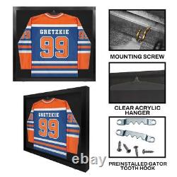 PENNZONI Extra Large Display Case, Clear Acrylic Sports Jersey Display Case