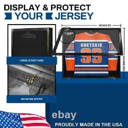 PENNZONI Extra Large Display Case, Clear Acrylic Sports Jersey Display Case